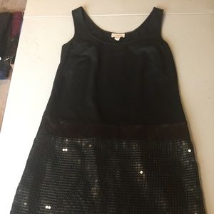Ann Taylor Loft Black Sequin Dress